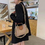 Leather Crossbody Bags Women Chain Handbags Purses
