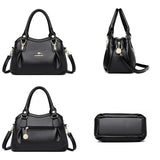 High Leather 3-Layer Ladies Tote Bags Women Shoulder Crossbody B