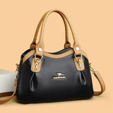 High Leather 3-Layer Ladies Tote Bags Women Shoulder Crossbody B