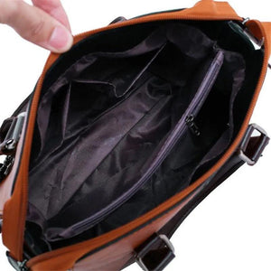 4pcs Women's Bag Set Solid PU Leather Handbag Messenger Shoulder Wallet Bags