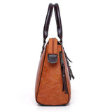 4pcs Women's Bag Set Solid PU Leather Handbag Messenger Shoulder Wallet Bags