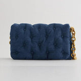 Urban Spring Denim Canvas Leather Shoulder Bag
