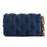 Urban Spring Denim Canvas Leather Shoulder Bag