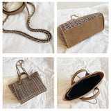Wool Handbag Casual Big Capacity Shoulder Bag