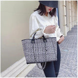 Wool Handbag Casual Big Capacity Shoulder Bag