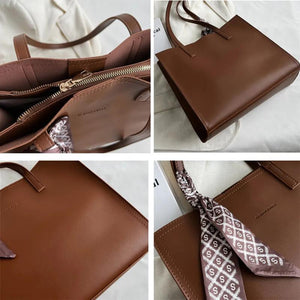 Vintage Large Shoulder Side Bags For Women A4 Office Work Tote Bag