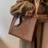 Vintage Large Shoulder Side Bags For Women A4 Office Work Tote Bag