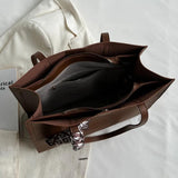 Vintage Large Shoulder Side Bags For Women A4 Office Work Tote Bag