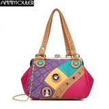 Soft Leather Shoulder Bag Women Handbag Purse Diamond Crossbody Bag