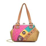 Soft Leather Shoulder Bag Women Handbag Purse Diamond Crossbody Bag
