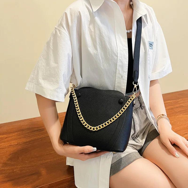 Chain Bucket Shoulder bags for women Crossbody Bag small Female Handbags