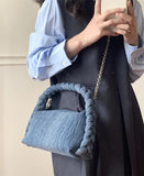 Denim Women Handbags with Chain Strap Crossbody Bag