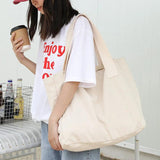Casual Large Women Shoulder Bag Canvas Tote Handbag