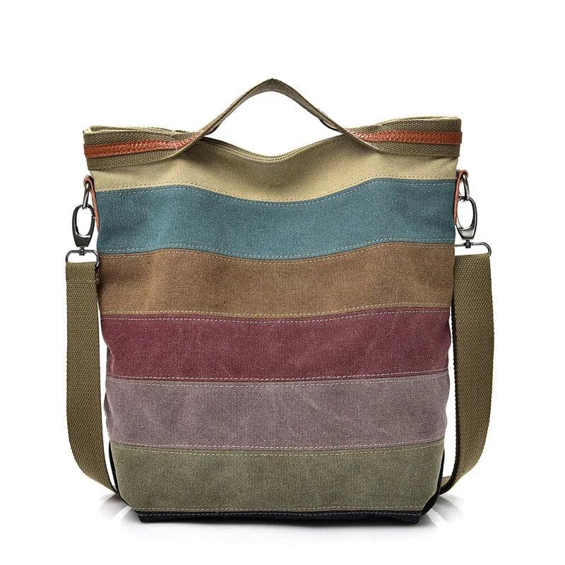 Boho Canvas Shoulder Tote Bag Crossbody for Women Ladies Girls