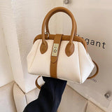 Green Shoulder Bag Short Handle Long Strap Women Handbag
