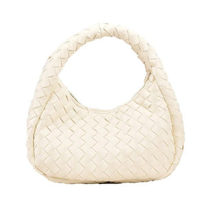 PU Leather Woven Tote Bag for Women Summer Handbag