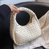 PU Leather Woven Tote Bag for Women Summer Handbag