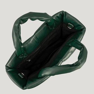 Padded Leather Women Handbags Crossbody Bags Down Cotton Winter Bag