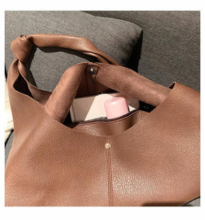 Large Capacity Shoulder Bag for Women Pu Leather Handbag
