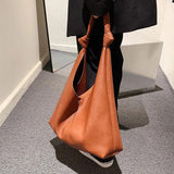 Large Capacity Shoulder Bag for Women Pu Leather Handbag
