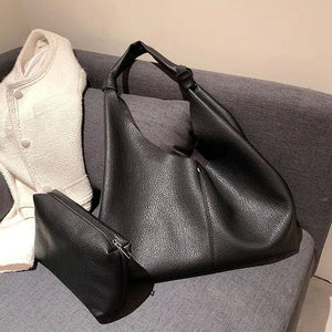 Large Capacity Shoulder Bag for Women Pu Leather Handbag
