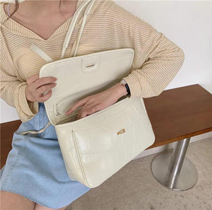 Crocodile Pattern Shoulder Bags Large Capacity Totes