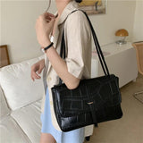 Crocodile Pattern Shoulder Bags Large Capacity Totes
