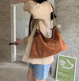 Large Capacity Leather Shoulder Bag Casual Top-handle Handbags