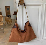 Large Capacity Leather Shoulder Bag Casual Top-handle Handbags
