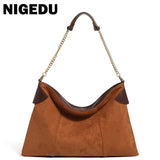 Large Capacity Leather Shoulder Bag Casual Top-handle Handbags