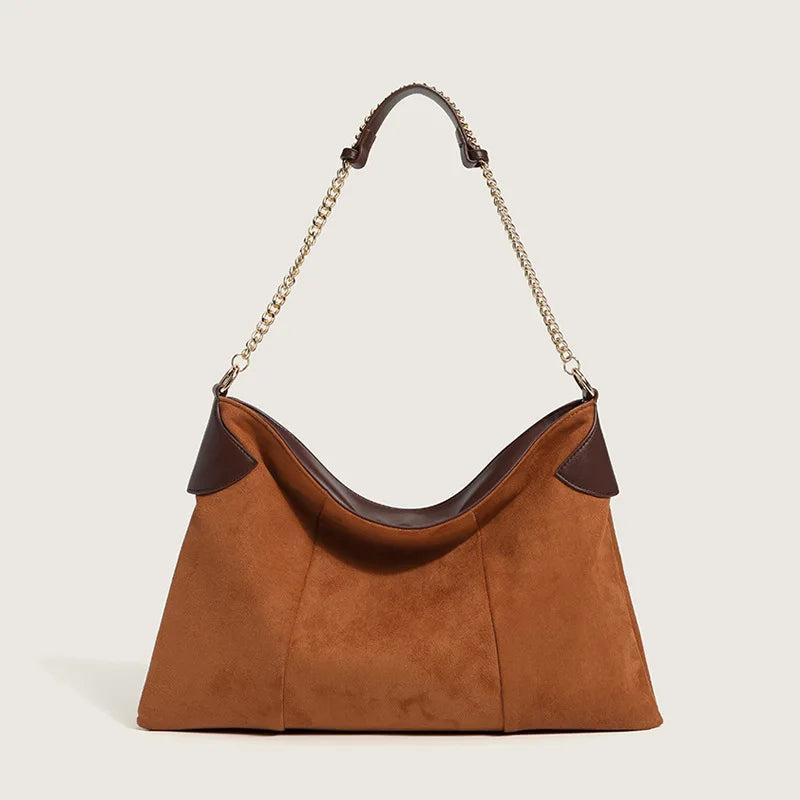 Large Capacity Leather Shoulder Bag Casual Top-handle Handbags