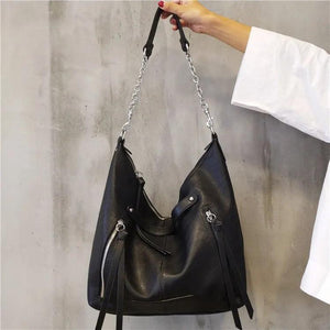 Tassel Women Handbag Chain Shoulder Bag PU Leather Crossbody Bags Totes