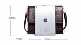 Crocodile Leather Flap Shoulder Bag for Women Coffee