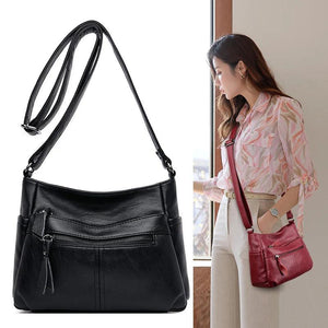 Soft Leather Shoulder Bag Crossbody Messenger Bag Small Purses