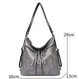 Women Leather Handbags Soft Large Capacity Casual Tote Bags