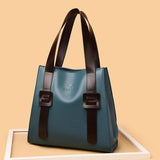 Women Leather Handbag Shoulder Crossbody Bag Large Capacity Tote Bag