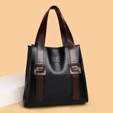 Women Leather Handbag Shoulder Crossbody Bag Large Capacity Tote Bag