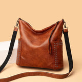 Rivet PU Leather Shoulder Bag High Capacity Women Handbag