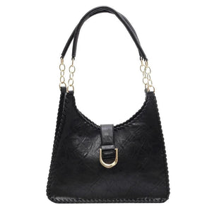 LEFTSIDE Vintage Shoulder Side Bag PU Leather Saddle Handbag