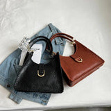 LEFTSIDE Vintage Shoulder Side Bag PU Leather Saddle Handbag