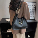 LEFTSIDE Vintage Shoulder Side Bag PU Leather Saddle Handbag