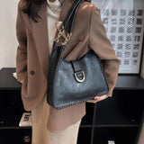 LEFTSIDE Vintage Shoulder Side Bag PU Leather Saddle Handbag