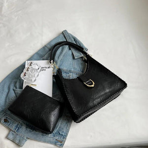 LEFTSIDE Vintage Shoulder Side Bag PU Leather Saddle Handbag
