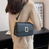LETTSIDE Crossbody Bags for Women Leather Square Buckle Shoulder Side Bag