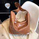 Oily Skin PU Leather Crossbody Bag High Capacity Shoulder Handbag