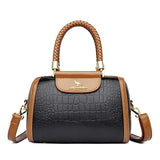 Vintage Stone Pattern Leather Shoulder Crossbody Bags for Women