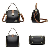 Women Leather Tote Bag Shoulder Crossbody Bucket Handbag