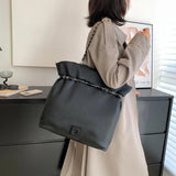 Chain Bucket Bags Pleated Tote for Women Crossbody Bag