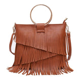 Tassel Women Handbag PU Leather Shoulder Bag Messenger Tote