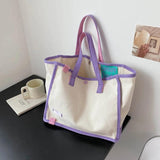 Casual Shoulder Bag Female Big Square Lady Large Capacity Canvas Bags